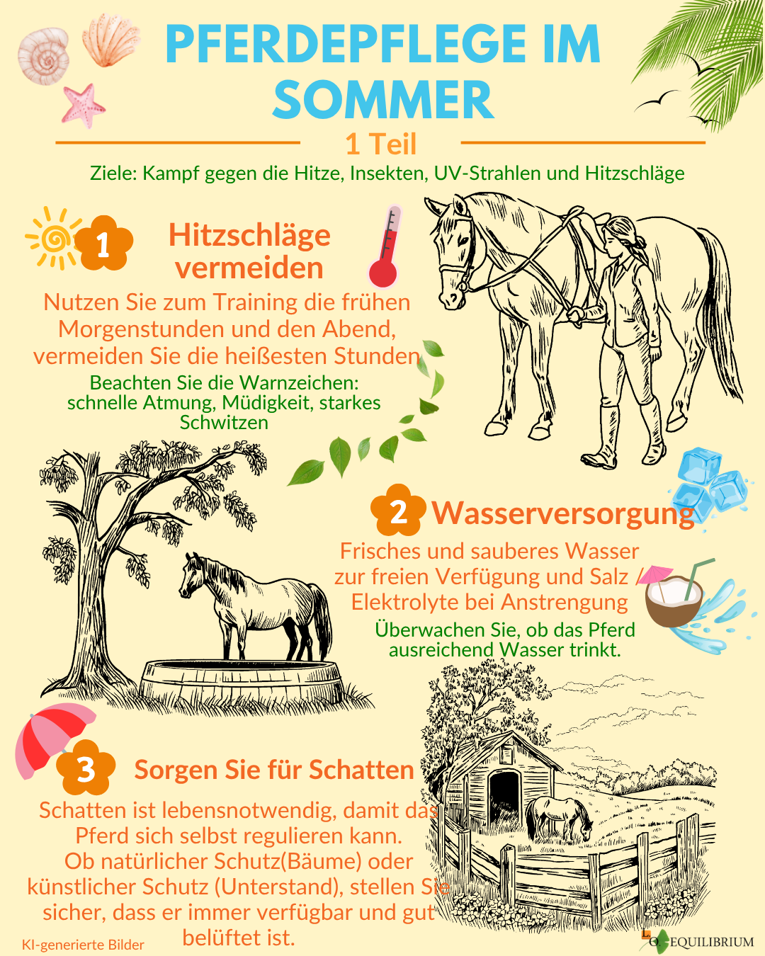 infographie été cheval conseils prévention  